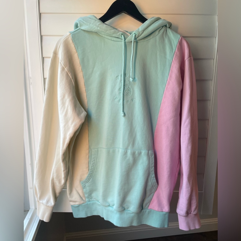 Teddy Fresh Pastel Colorblock Hoodie – Size L
